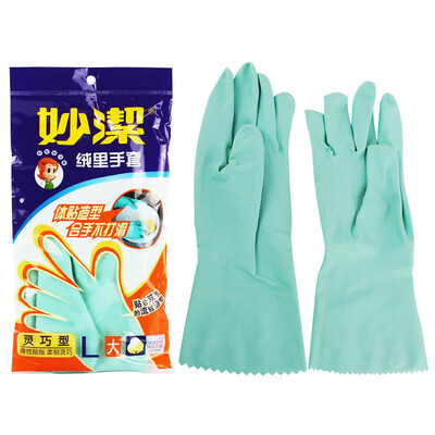 

Miao Jie clean gloves rubber cashmere household gloves smart type large