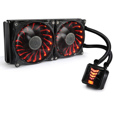 

Overclocking three PCCOOLER Thunder sky 240 CPU water cooling radiator RGB multi-platform integrated water dual 12cm fan intelligent temperature control with silicone grease