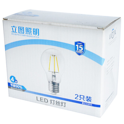 

(LITIL) 4W Светодиодная лампа E27 большой винт рот ретро лампа желтый свет 2 загружен