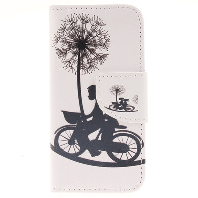 

Bike and Dandelion Design PU Leather Flip Cover Wallet Card Holder Case for IPHONE 5C