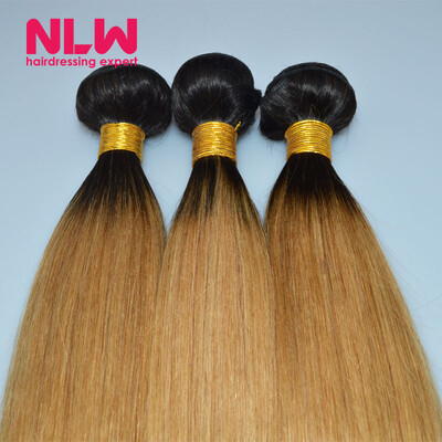 

Nice Full 8A Ombre Brazilian Straight Virgin Hair 5 Bundles Extension DIY Sew In Sweet Lovely Hairstyle Frizz-free Black Girls