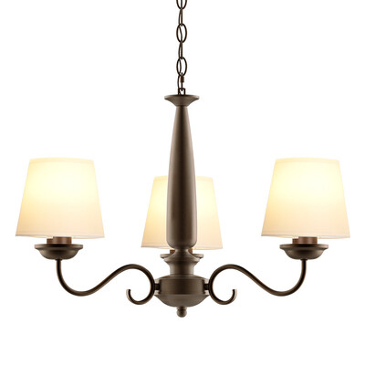 

OPPLE living room bedroom restaurant chandelier American pastoral village retro style iron 8 chandelier E27 lamp without light source