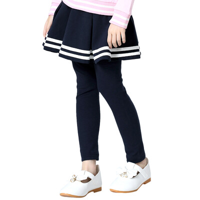 

Xin Song children under the skirt pants girls pants in the big child two tights Korean version of the skirt pants sports leisure stretch pants possession of blue J047B 110