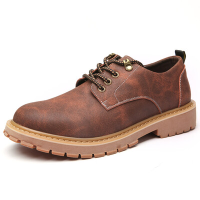 

Yishima Maya Ishmaiah Повседневная обувь Big Size Tooling Shoes Англия Тенденция износа Устойчивая обувь Мужская обувь 8575 Red Brown 39