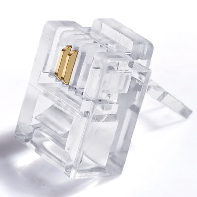 

CNCOB CN-105-2AB гальванической головки 6P2C 2-жильного разъем телефона кристалл голова кристалл голова RJ11 телефонная линия кристалла (100 / мешка)