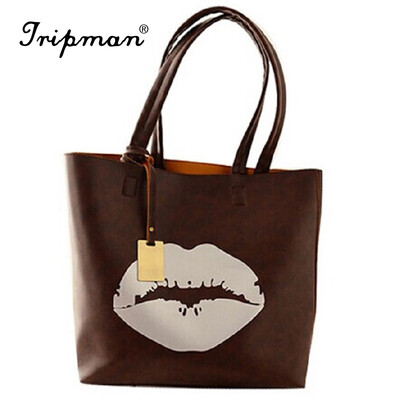 

2015 Michael Handbags Large Selma fashion vintage Zipper Satchel Women Lips Handbags pu Messenger Bags Michael Bags Z5