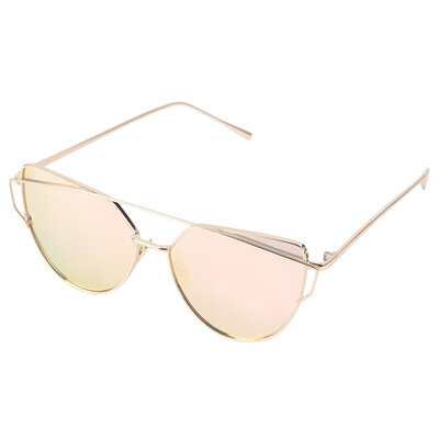 

Retro Sexy Women Rx Frame Fashion Clear Lens Eye Twin-Beams Sun Glasses