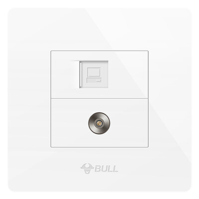 

Bull BULL switch socket G07 series two TV socket 86 type panel G07T233 white