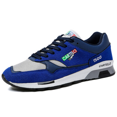 

CARTELO men's cross-country running shoes wearable breathable walking shoes fashion outdoor shoes KDLJ801 dark blue 43 yards