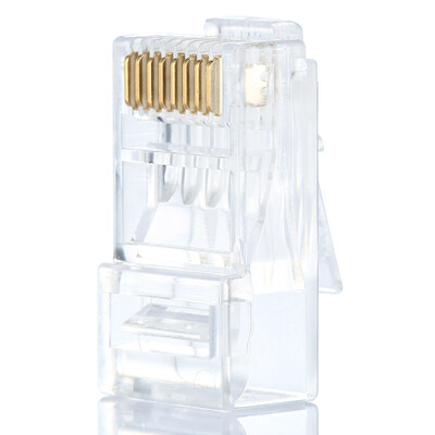 

AMPCOM (инженерный) шесть класс кристалл головка чистая медь RJ45 гигабитный кабель разъем CAT6 компьютер сетевой разъем 50U позолоченный 100