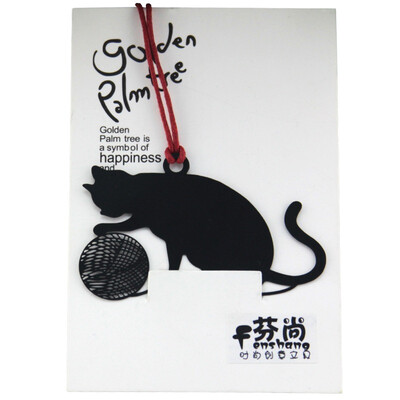 

Fen still sq0818 Korean version of the stationery black metal cat bookmark three cat fitted