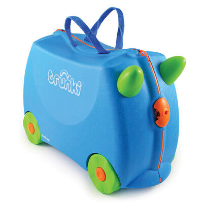 

trunki детский чемодан мультфильм шаблон может монтировать ящик для хранения ящика для багажа наружный чемодан 18L-синий 3 года или выше британского импорта