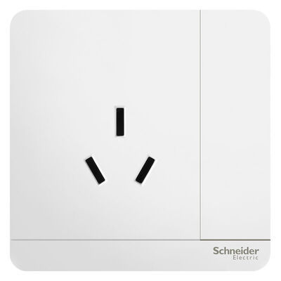 

Schneider switch socket socket panel 16A three-hole air conditioning socket with a switch is still series mirror porce