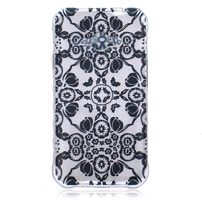 

Black flowers Pattern Soft Thin TPU Rubber Silicone Gel Case Cover for SAMSUNG GALAXY J1 Ace