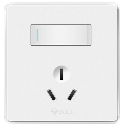 

Bull BULL switch socket G18 series 16A open a single control three holes air conditioning water heater socket panel 86 type panel G18E204 texture white