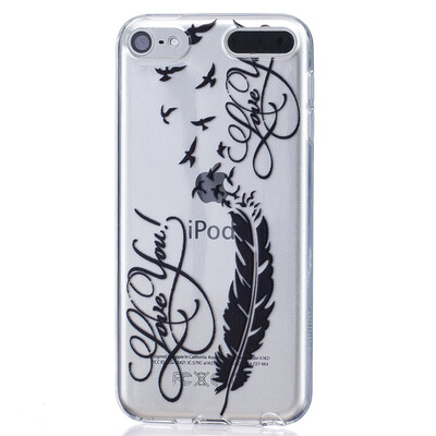 

LOVE Перья Pattern Мягкий Тонкий TPU Резиновый Силиконовый гель Чехол для iPod Touch 5