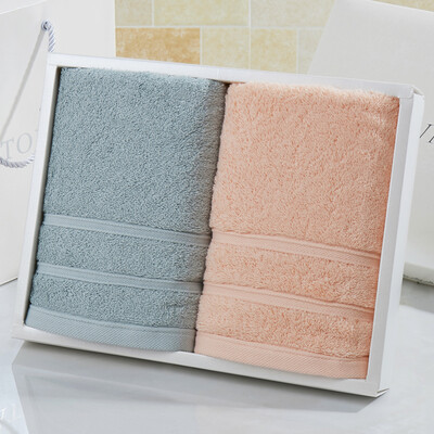 

Covator towel gift box plain thick European style long trousers cotton towel gift towel 2 gift box including handbag MYAQFT army green tender orange