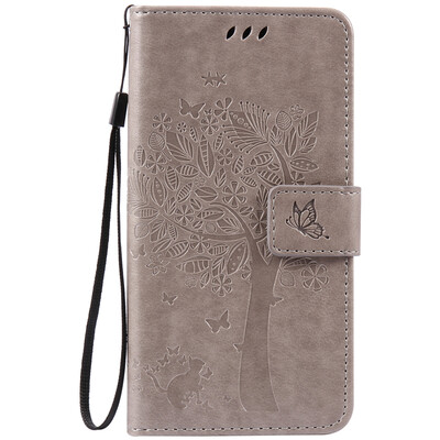 

Gray Tree Design PU Leather Flip Cover Wallet Card Holder Case for LENOVO ZUK Z2PRO