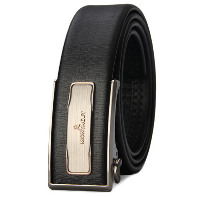 

Mont Turnle (MONTAGUT) belt male leather automatic buckle wear pure leather men's belt gift set business casual buckle buckle buckle R233178031A black