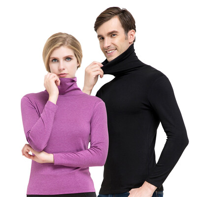 

Little nurse thermal underwear men&women high collar pile collar single piece velvet warm lapel autumn clothing long pants DRY005 bottoming shirt black  170100