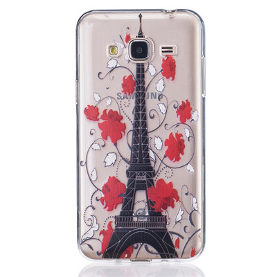 

Safflower tower Dress girl Pattern Soft Thin TPU Rubber Silicone Gel Case Cover for SAMSUNG Galaxy J3 2016J310