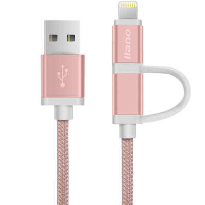 

Green giant (llano) Apple certified data cable Apple 5S data cable Apple 6 data cable MFI certified iPhone6 ​​plus / Ipad pro mini rechargeable line rose gold