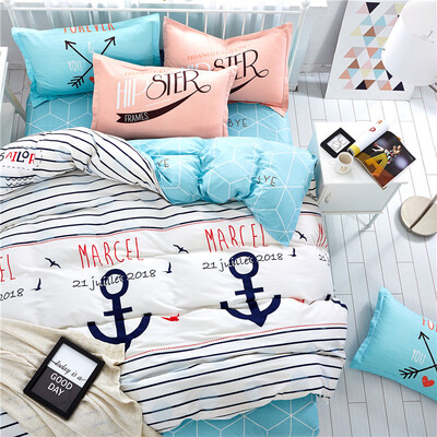 

Arctic velvet Bejirog four-piece set of high-density cotton bedding suite mix&match style sailor 15 m bed 18 m bed for