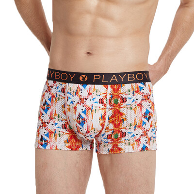 

Плейбой PLAYBOY мужские трусы капрон печатание полных полосатых ячеек XXXL(185/110)