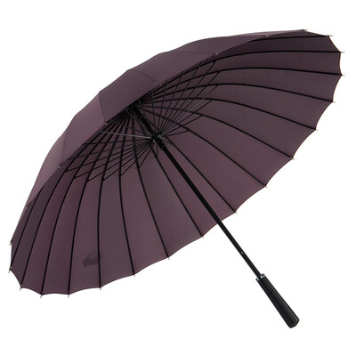 

US degree 24 bones large men business long handle sunny umbrella M5003 purple