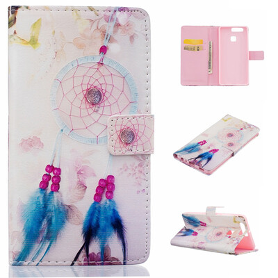 

Plumes&chimes Design PU Leather Flip Cover Wallet Card Holder Case for HUAWEI P9