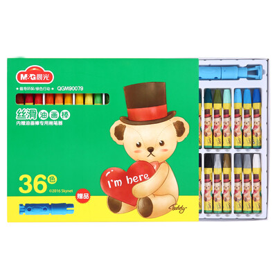 

Dawn M & G QGM90079 Teddy Cartoon Silk Brush Paintbrush Paintbrush 36 Color Box