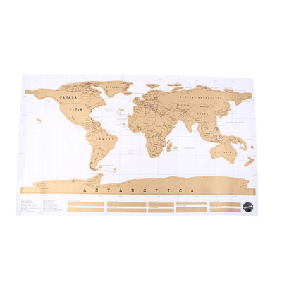 

Mini Personalized Scrape Off World Map Poster for Travel Vacation Log Gift