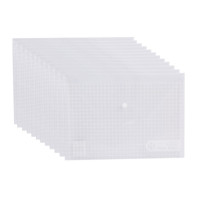 

Chenguang M & G ADM94516 A4 checkered button bag file bag bag 12 loaded white