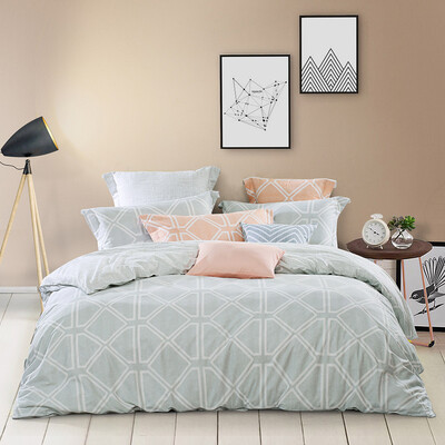 

Mercury Home Textiles MERCURY Bedding Four-piece Cotton Cotton Twill Print Quilt Bed Sheets Inclusive Light Coffee Double 15m Bed