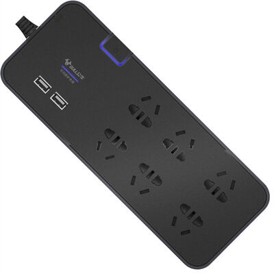 

Bull (BULL) GN-H306U intelligent anti-surge surge protector / plug board / row / row / patch board / drag board 6 plug + 2USB mouth total control length of 3 meters to protect the smart