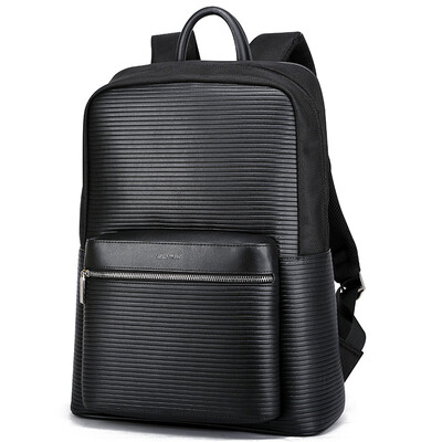 

Bo men's backpack travel shoulder bag leisure fashion PU leather Korean version of the trend backpack multi-function bag black 751-002441