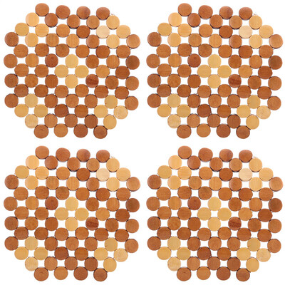 

Jia Chi bamboo pot mats insulation mats hot pad mats 4 loaded JC-DT1886