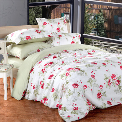 

Dohia Bedding Suite Pastoral Wind Double Satin Satin Tencel 4pcs Set 18m Flower Flower Fragrance 230x230cm