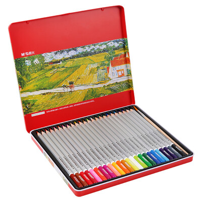 

Morning light  & G AWPQ1902 iron box hexagonal water-soluble color pencil color lead 24 color box