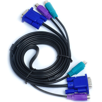 

Sanbao SANBAO SKV-A105 KVM three parallel PS2 mouse keyboard VGA cable KVM switch cable dedicated line male to public 15 meters