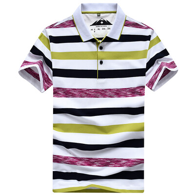 

Playboy PLAYBOY Футболка Мужская повседневная футболка с коротким рукавом Модная полосатая рубашка POLO 17001PL1716 Green 2XL