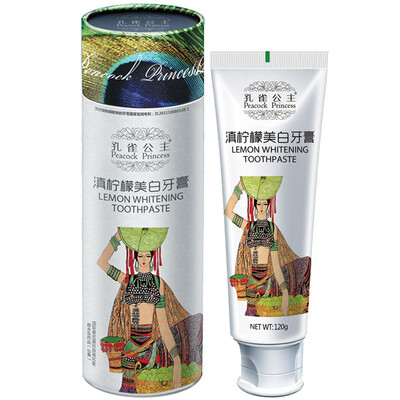 

Павлин принцессы Диан лимон отбеливающей зубной пасты 120г (старая и новая упаковка случайная поставка)