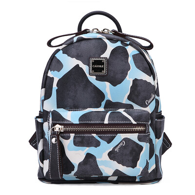 

Cassie cassile fashion handbags European&American animal pattern shoulder bag ladies backpack travel bag C143042046G8 colorful blue