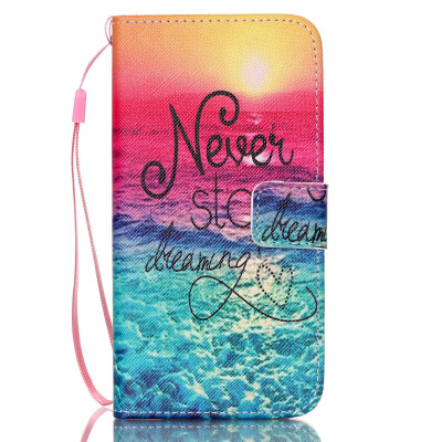 

Sunset Dream Design PU Leather Flip Cover Wallet Card Holder Case for SAMSUNG S6