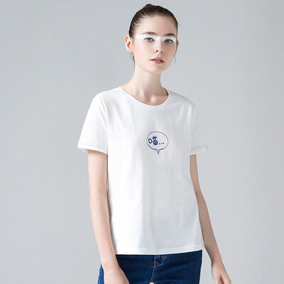 

Начало TOYOUTH Cartoon Print Футболка с коротким рукавом 8620131157 White White L