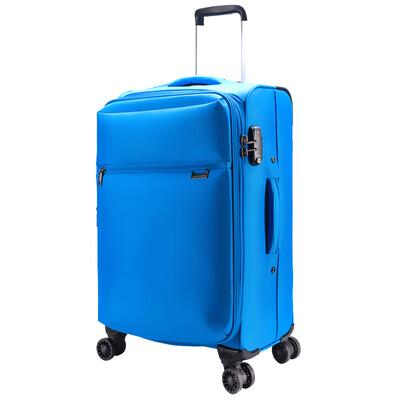 

(DUNLOP) Корпус для троллейбусов Расширяемая мода для женщин Путешествия Мягкая коробка Таможенная блокировка ящика для багажа Charm Blue 18-дюймовый посадочный отсек HD8259