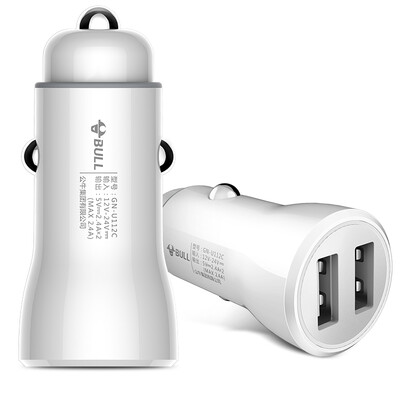 

Bull (BULL) GN-U112C Автомобильное зарядное устройство 5V / 2.4A Dual USB Мобильный телефон Планшетное универсальное автомобильное зарядное устройство Многофункциональный автомобиль One