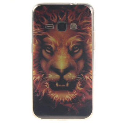 

Flame Lion Pattern Soft Thin TPU Rubber Silicone Gel Case Cover for SAMSUNG Galaxy J1 2016J120