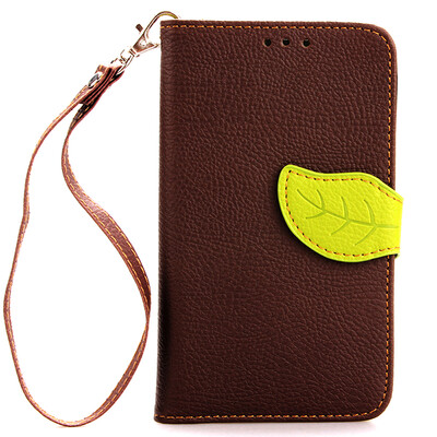 

Brown Design PU Leather Flip Cover Wallet Card Holder Case for LG G2 Mini/D620