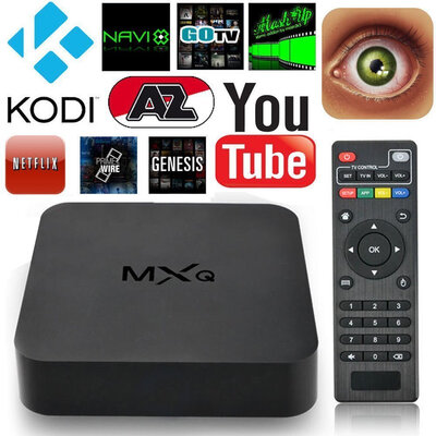 

MXQ Android 4.4.2 Quad Core Smart TV Box Mini PC Streaming Media Player- Ultra HD 4K - Internet 1080p HD WiFi Streaming Video Play